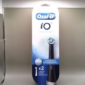 Oral-B iO Ultimate Clean Replacement Brush Heads Black 2 Count Pack